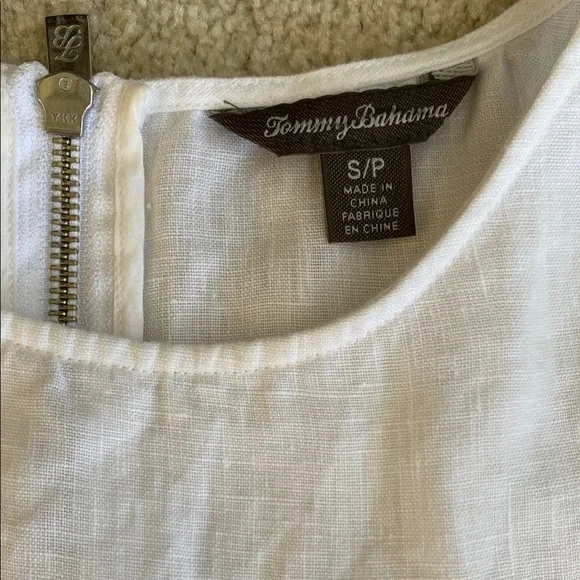 Tommy Bahama White Linen Dress, S/P - Picture 2 of 10